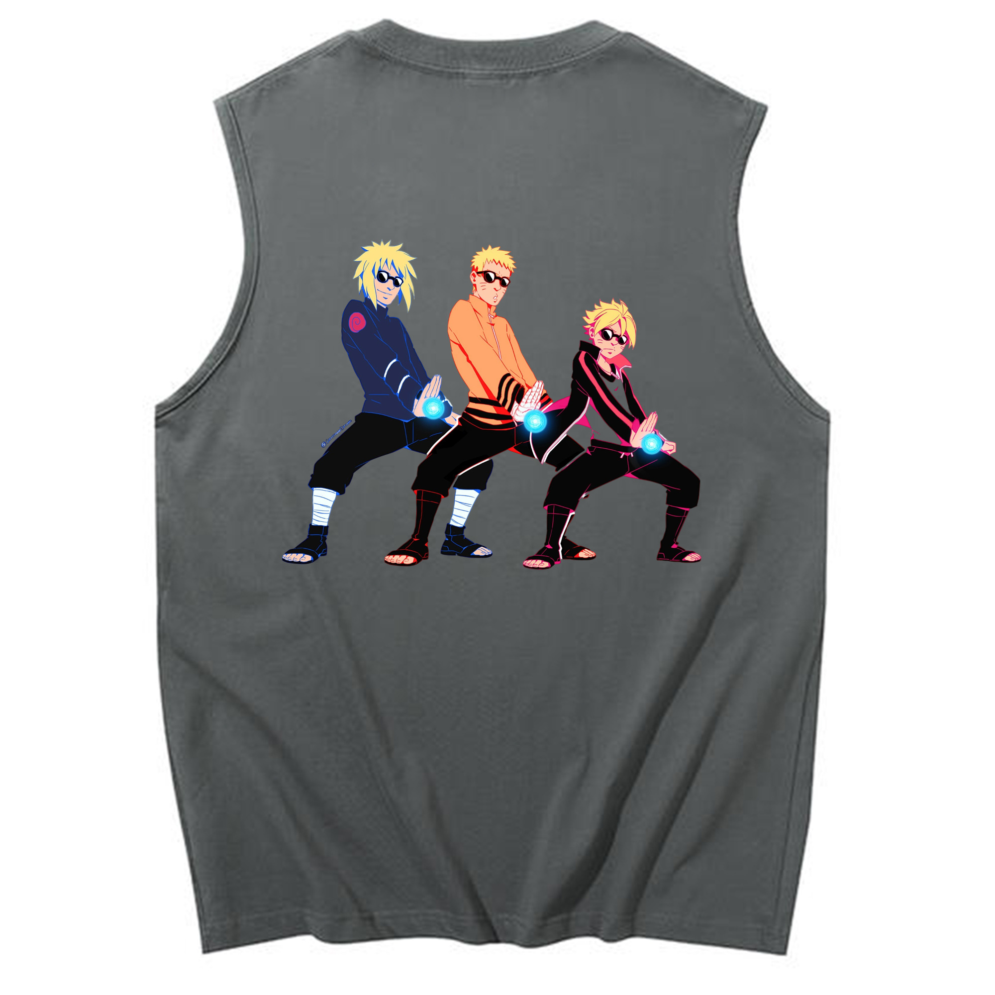 （画像用） NARUTO -ナルト- うずまき ナルト Uzumaki Naruto コットン100％タンクトップ（背面プリント）
